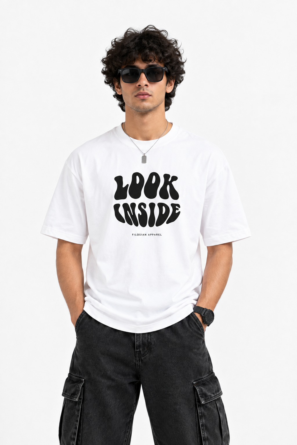 FILOSIAN Look Inside Oversized Heavyweight T-Shirt