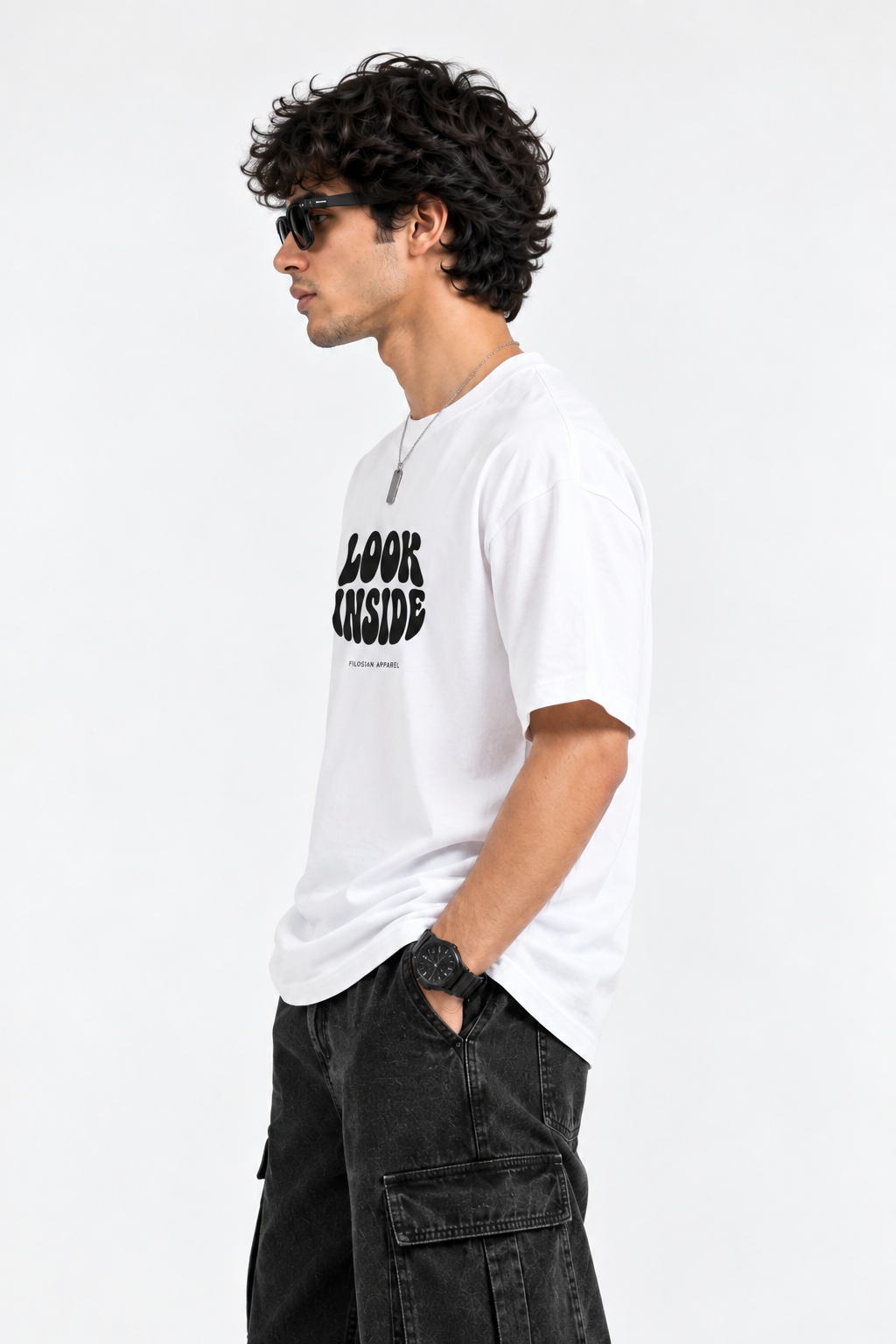 FILOSIAN Look Inside Oversized Heavyweight T-Shirt