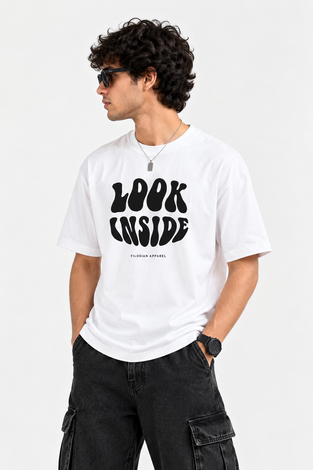 FILOSIAN Look Inside Oversized Heavyweight T-Shirt